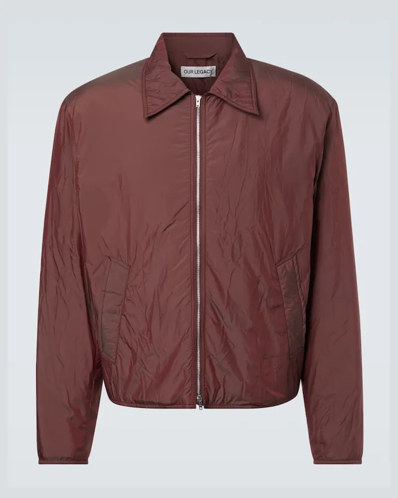 Our Legacy Wattierte Jacke Slight Burgunderrot