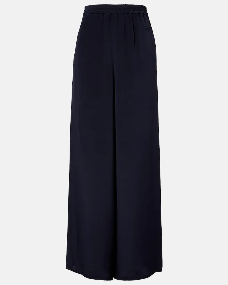 Max Mara Palazzo-Hose Volonta aus Seide Blau