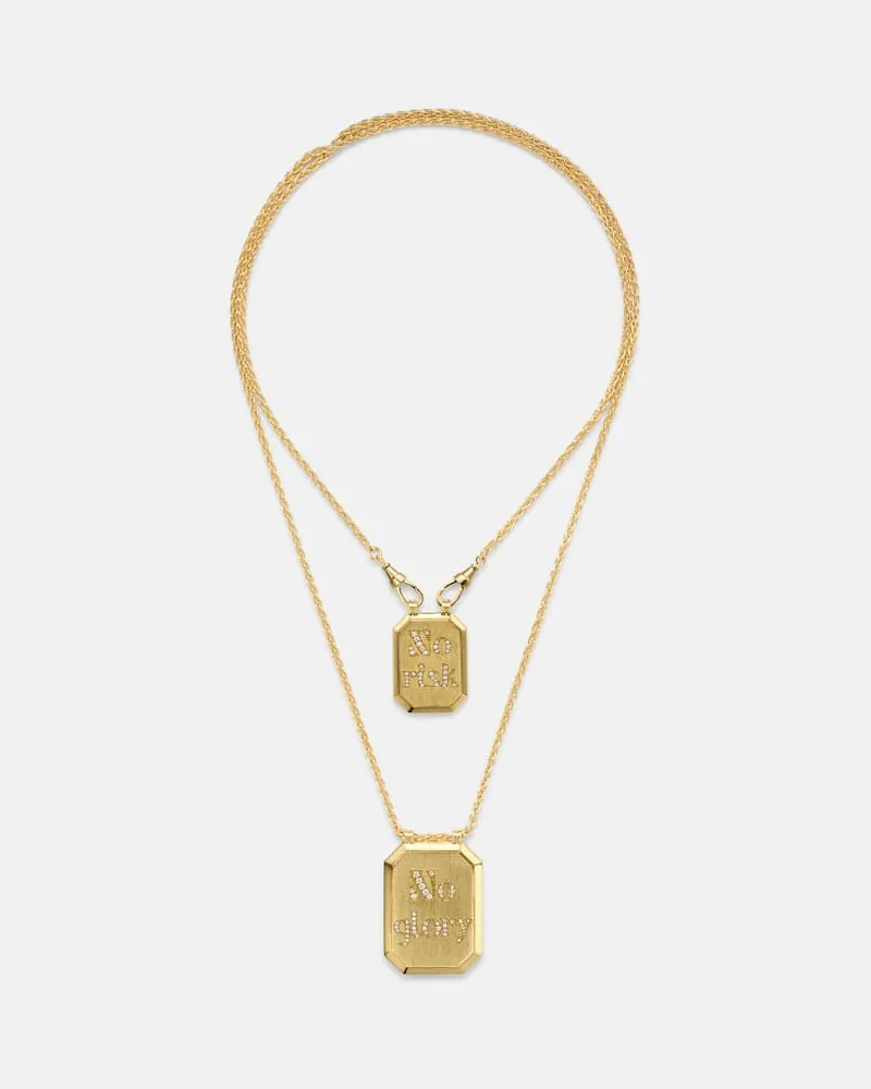 Marie Lichtenberg Halskette No Risk No Glory aus 18kt Gelbgold mit Diamanten Gold