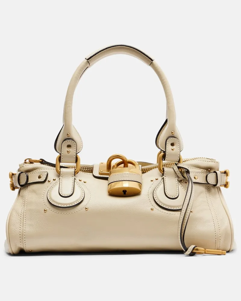 Chloé Chloé Schultertasche Paddington aus Leder Weiß