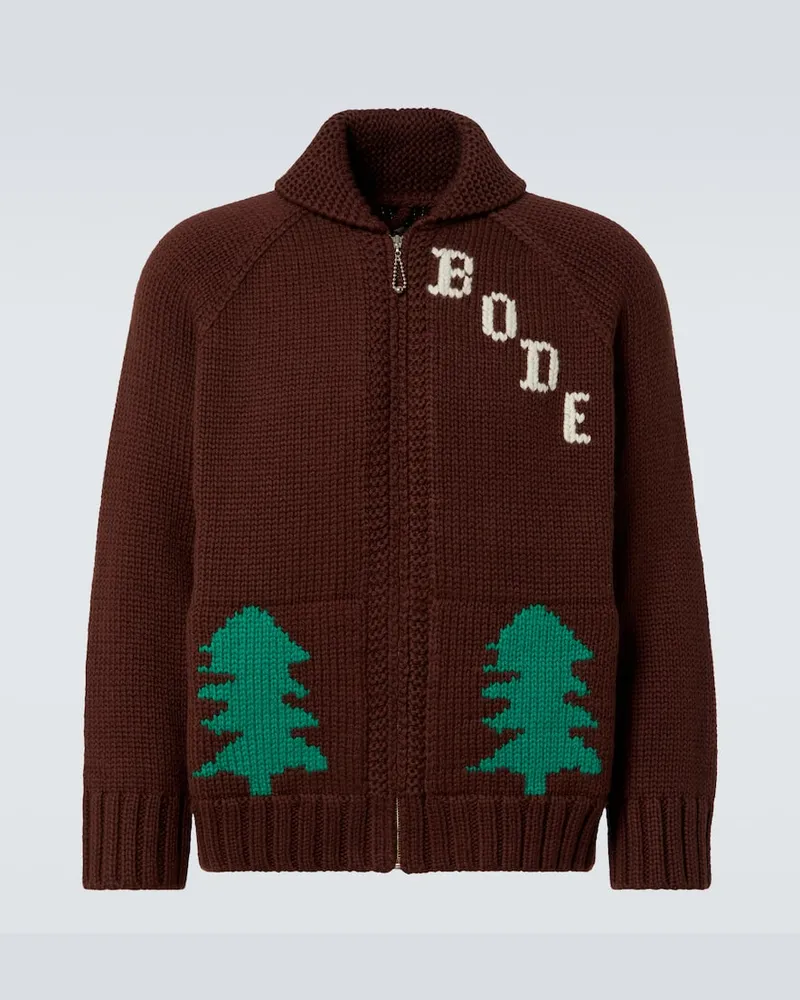 BODE Jacke aus Wolle Braun