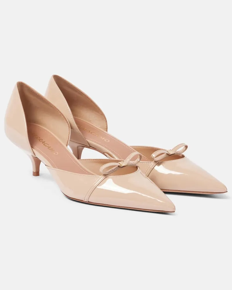 Ferragamo Pumps Gyoia Dorsay 40 aus Lackleder Pink