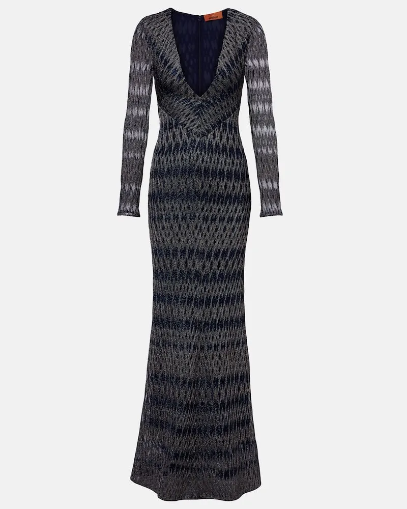 Missoni Maxikleid aus Lamé Multicolor