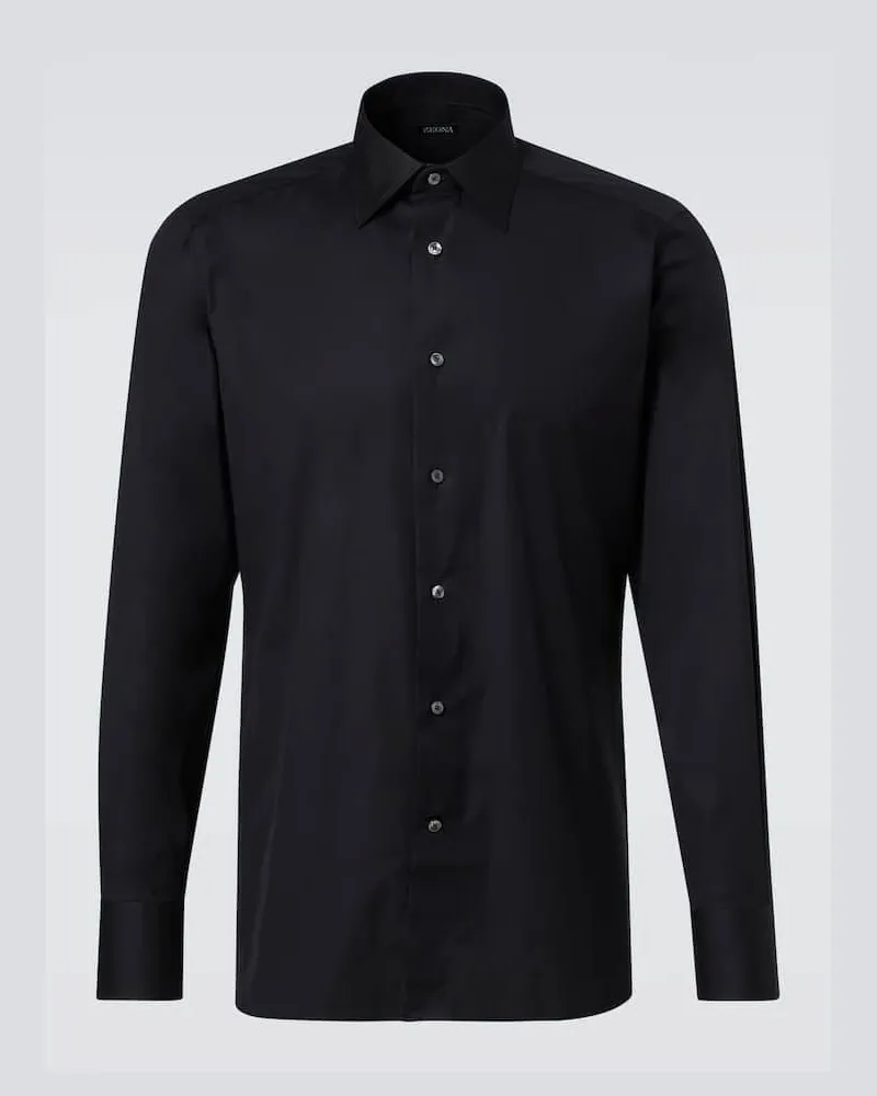 Ermenegildo Zegna Hemd aus einem Baumwollgemisch Schwarz
