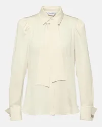 Max Mara Bluse Paraggi aus Seide Weiss