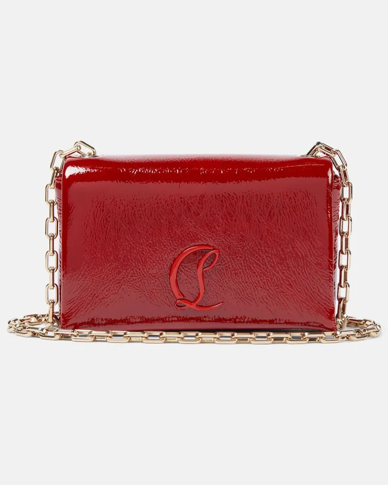 Christian Louboutin Clutch Loubi54 aus Lackleder Rot