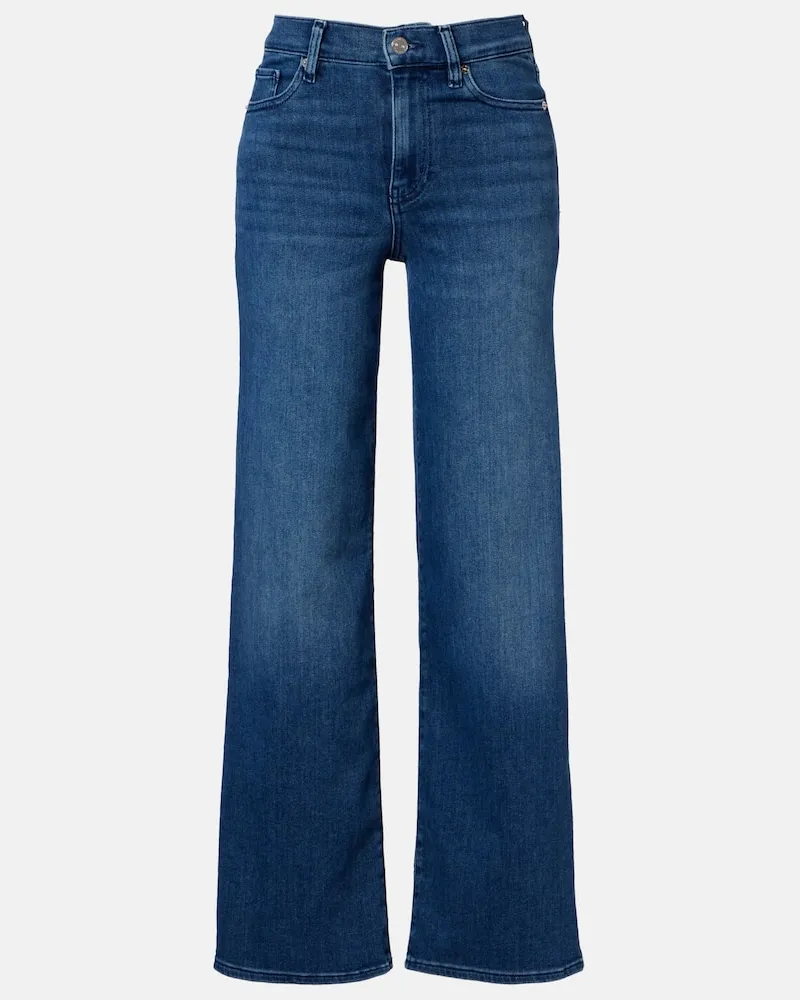 Frame Denim Wide-Leg Jeans Le Slim Palazzo Blau