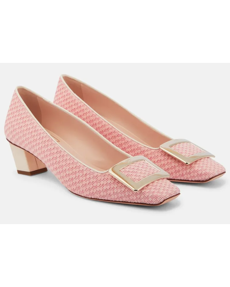 Roger Vivier Pumps Belle Vivier aus Bouclé Pink