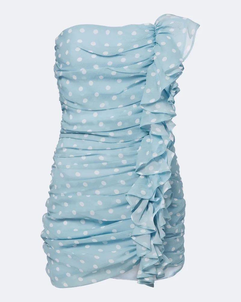 Nina Ricci Bustierkleid aus Seide Blau