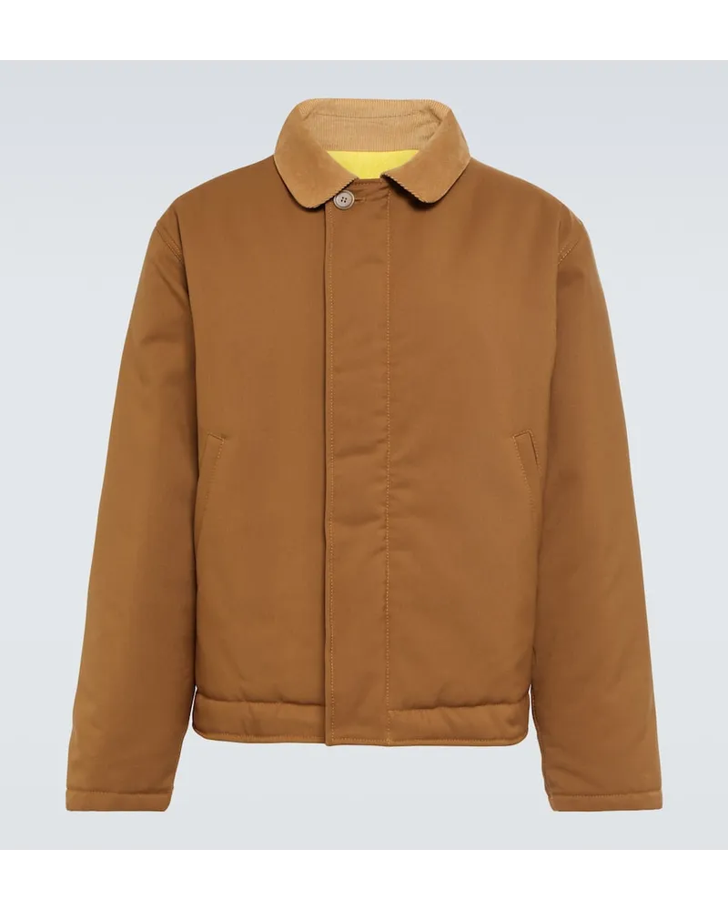 Marni Jacke aus einem Baumwollgemisch Braun