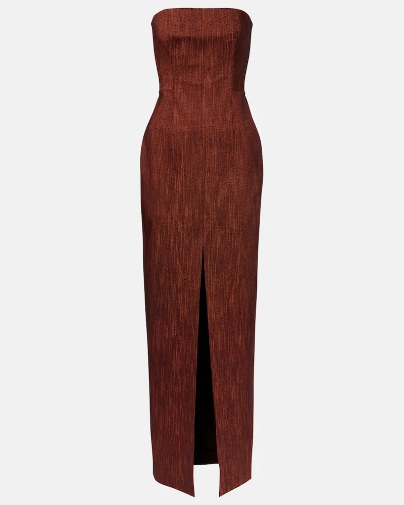 Roksanda Ilincic Robe Shani aus Wolle und Baumwolle Orange