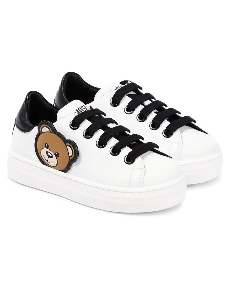 Moschino Sneakers aus Leder Weiß