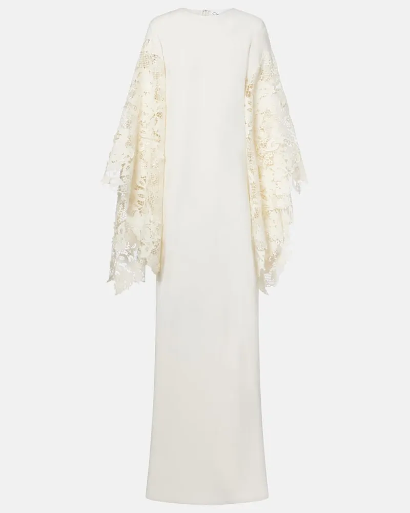 Oscar de la Renta Kaftan aus einem Seidengemisch Weiß