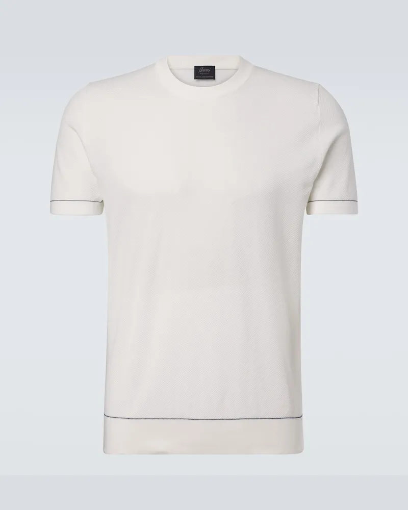 Brioni T-Shirt aus Baumwolle Weiß