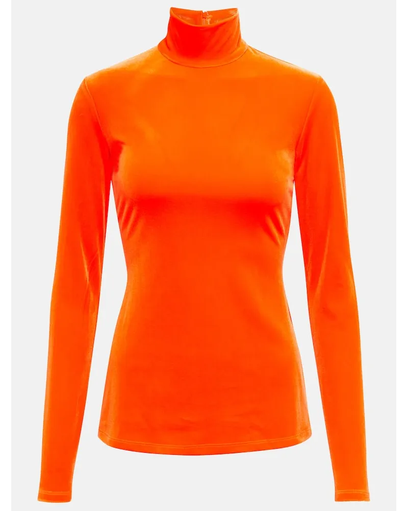 Victoria Beckham Rollkragentop Velvet Orange