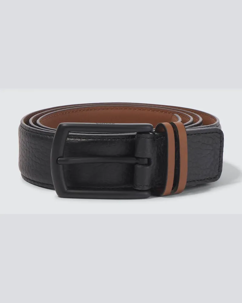 Ermenegildo Zegna Gürtel aus Leder Schwarz