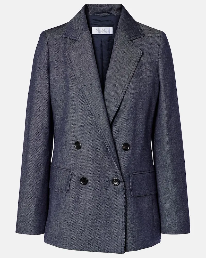 Max Mara Jacke Locarno aus Schurwolle Blau