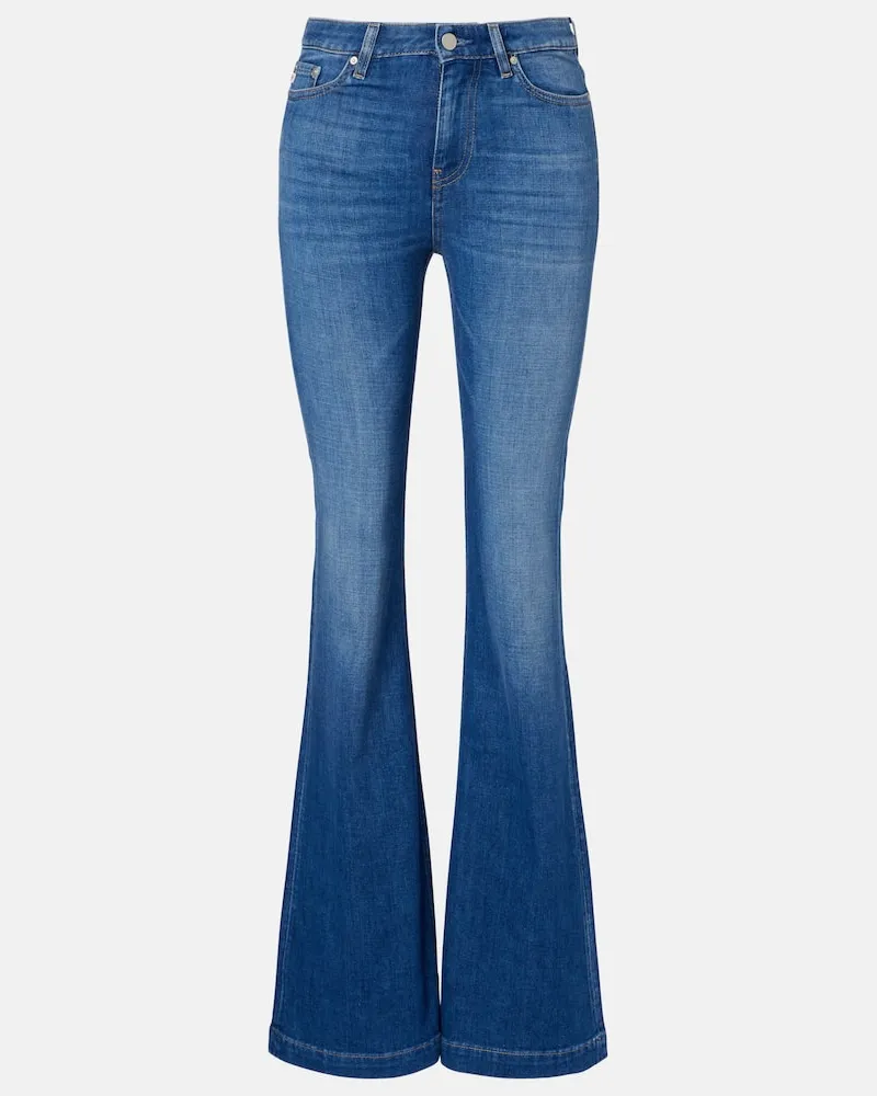 Adriano Goldschmied High-Rise Flared Jeans Tropea Blau