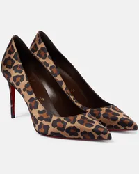 Christian Louboutin Bedruckte Pumps Kate 85 aus Satin Multicolor