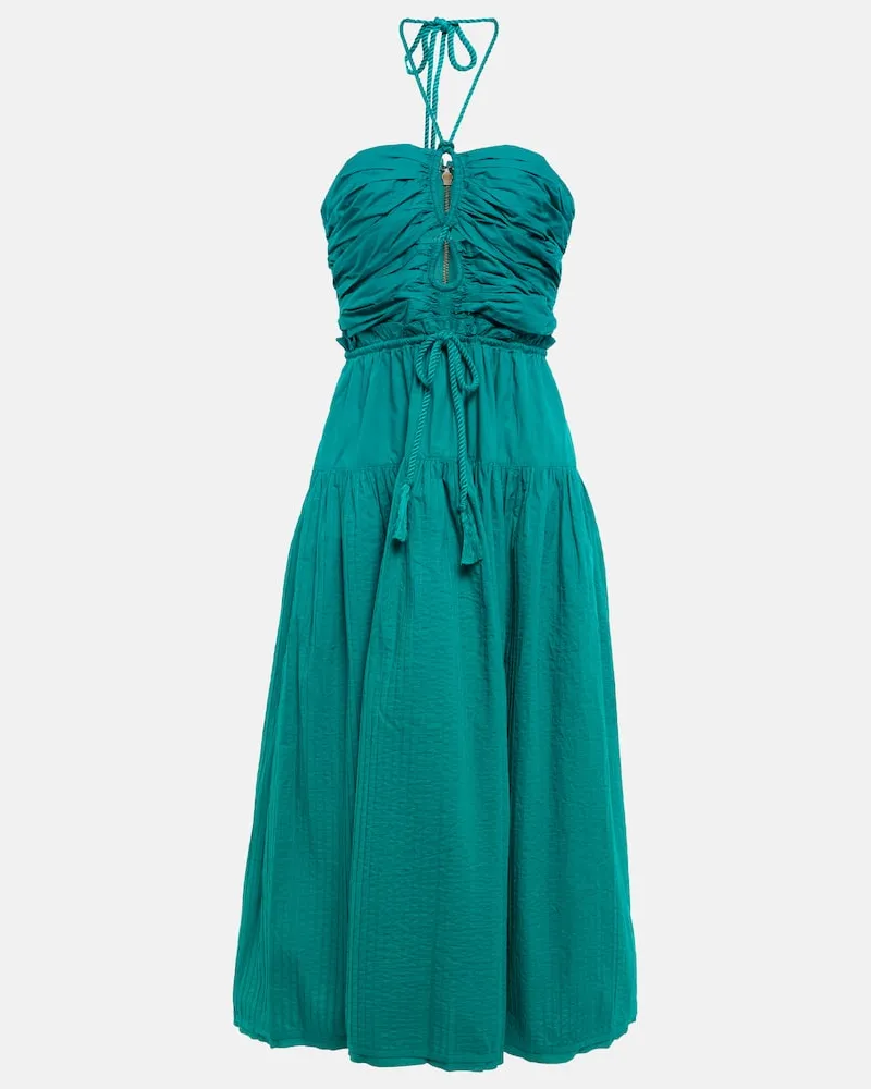 Ulla Johnson Midikleid Emmaline aus Baumwollpopeline Grün