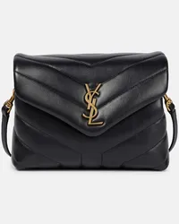 Saint Laurent Schultertasche Loulou Toy aus Leder Schwarz