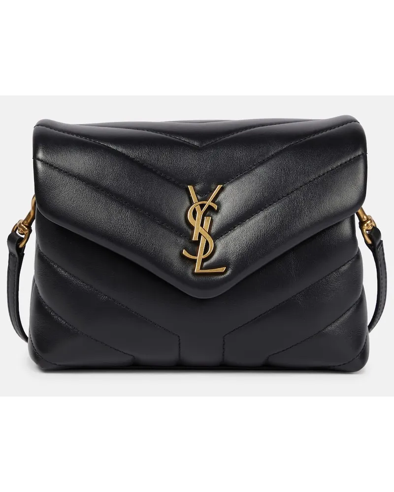 Saint Laurent Schultertasche Loulou Toy aus Leder Schwarz