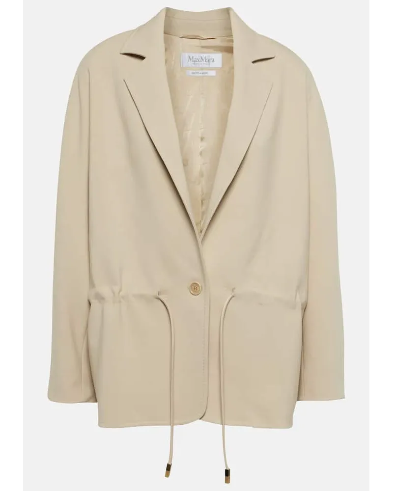 Max Mara Jacke Betulla aus einem Wollgemisch Beige
