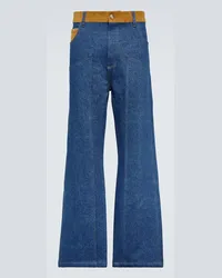 Wales Bonner Wide-Leg Jeans Cymbal Blau