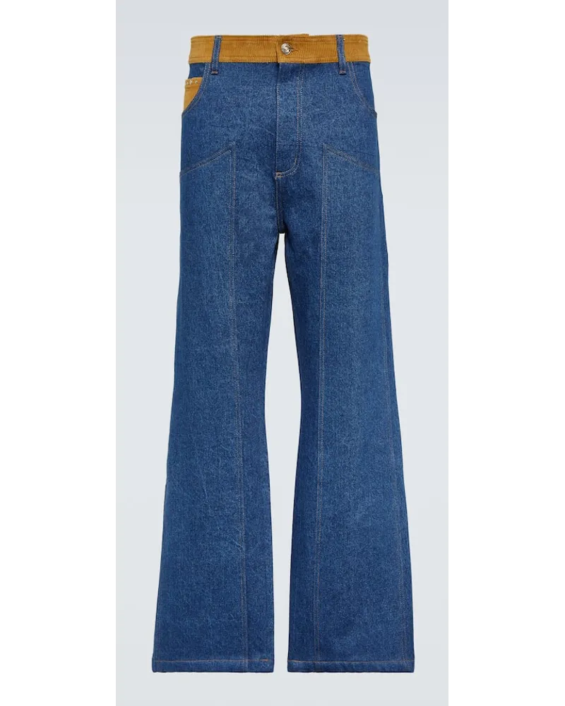 Wales Bonner Wide-Leg Jeans Cymbal Blau