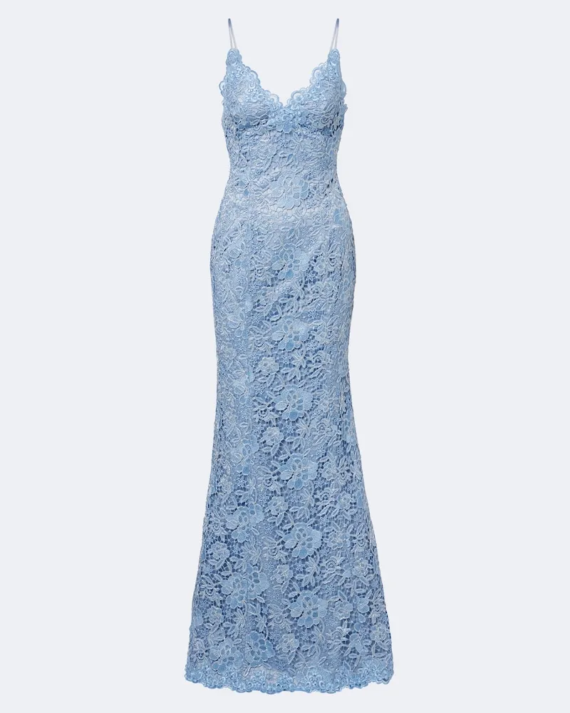 Rebecca Vallance Robe Nottingham aus Guipure-Spitze Blau