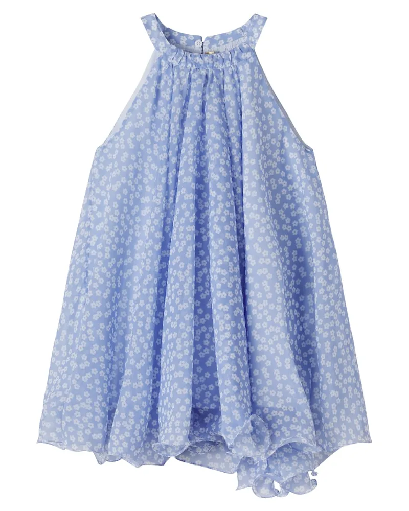 Stella McCartney Kids Bedrucktes Kleid Blau
