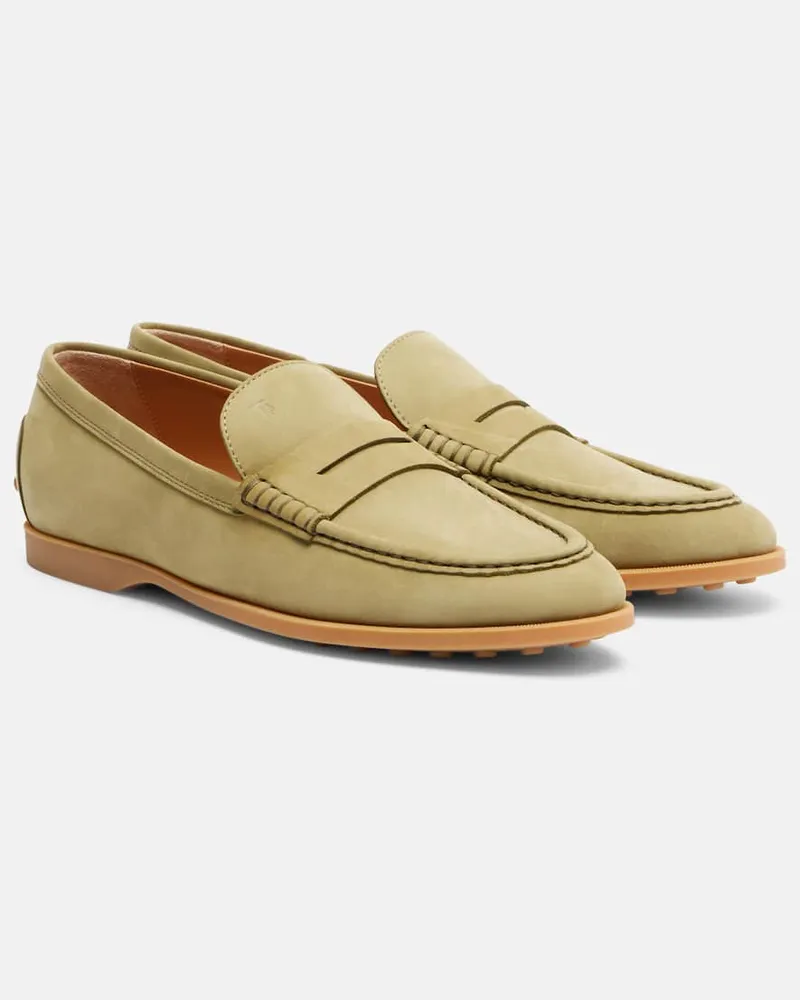 TOD'S Loafers aus Veloursleder Beige
