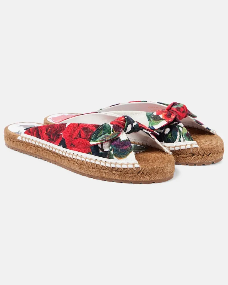 Dolce & Gabbana Espadrille-Pantoletten Multicolor