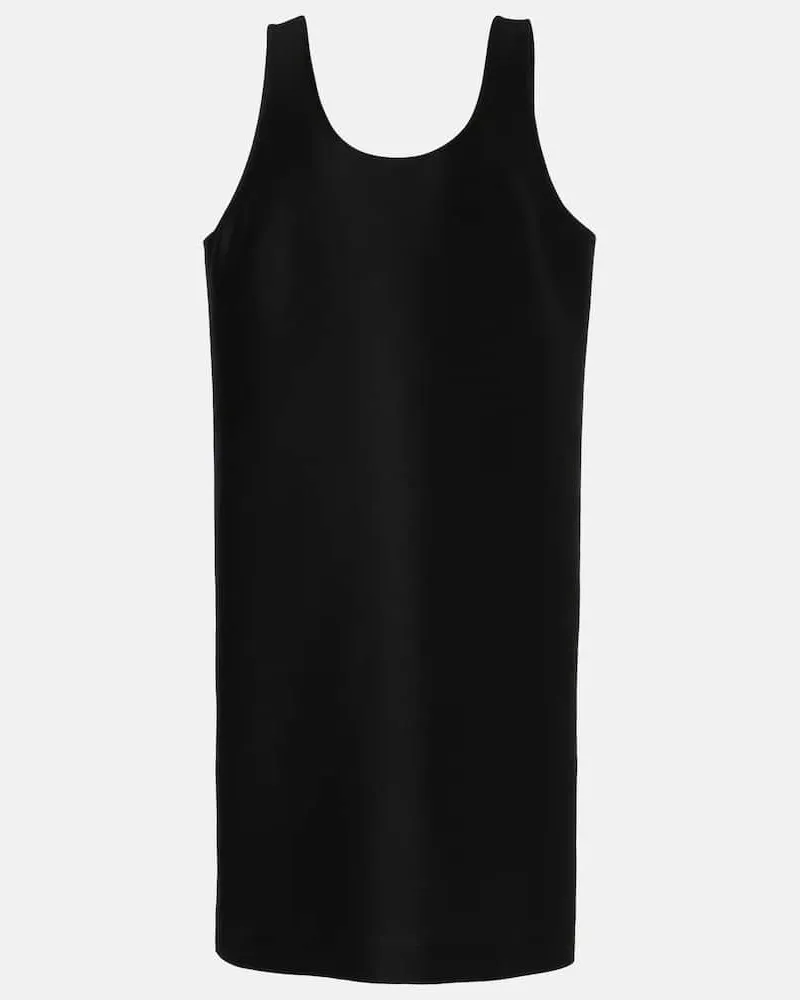 The Row Minikleid Bumi aus Wolle und Seide Schwarz