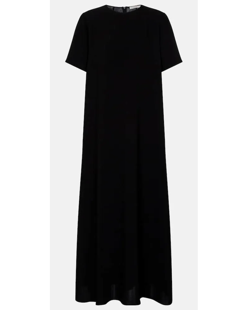 The Row Maxikleid Robi aus Crêpe Schwarz