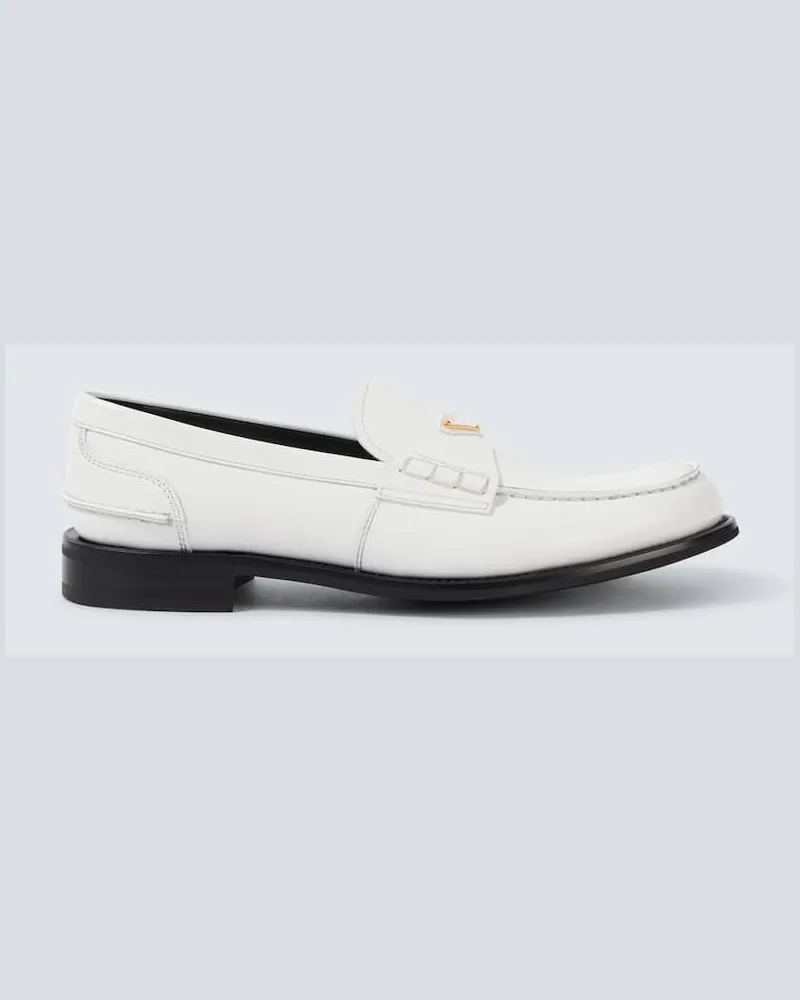 Prada Loafers aus Leder Weiß
