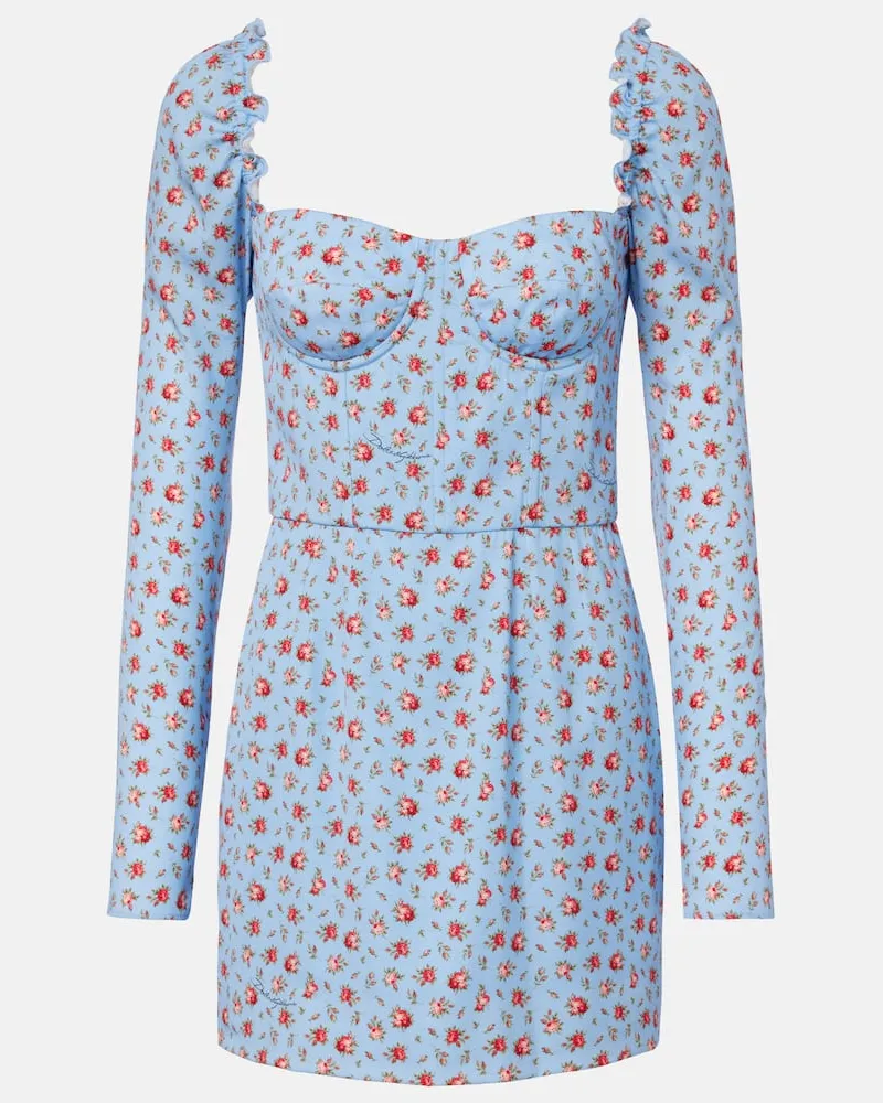Dolce & Gabbana Minikleid aus einem Seidengemisch Multicolor