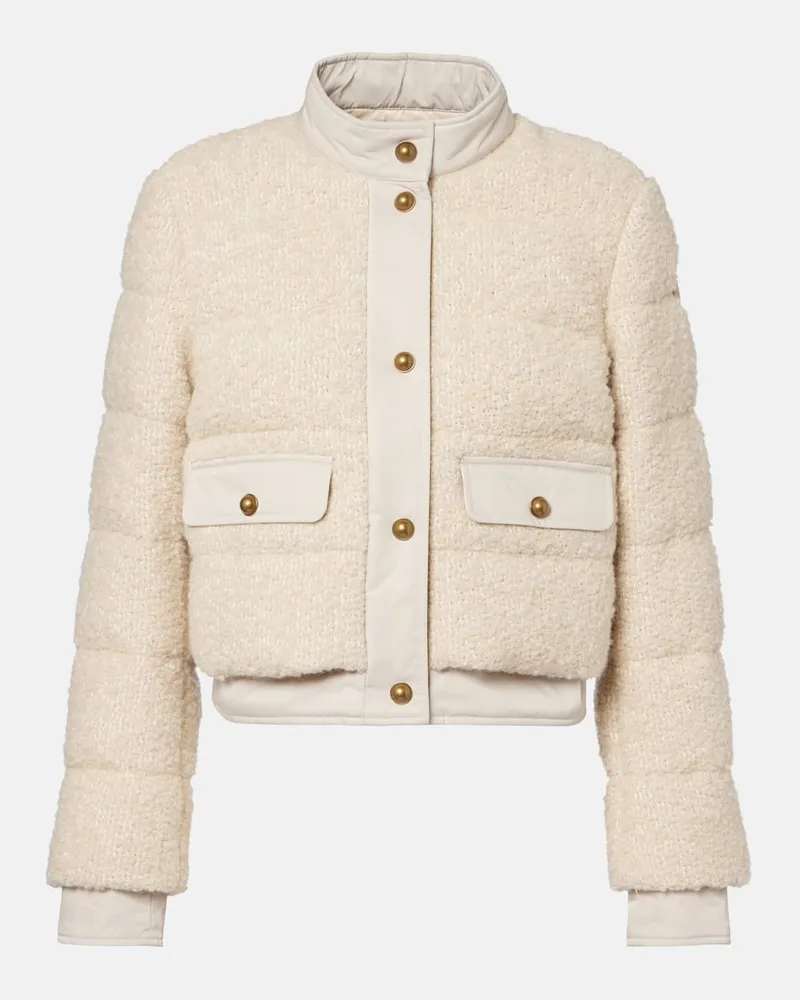 Moncler Daunenjacke Blandy aus Tweed Beige