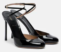 Slingback-Pumps aus Lackleder