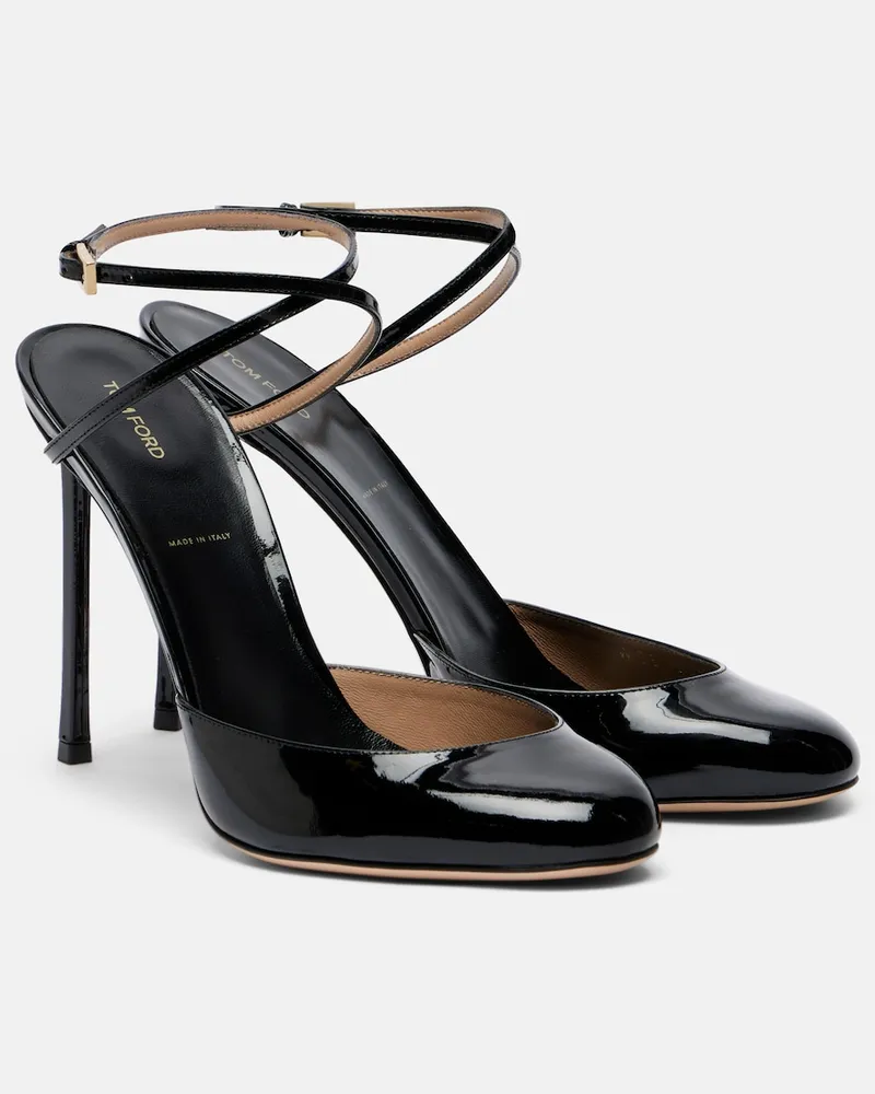 Tom Ford Slingback-Pumps aus Lackleder Schwarz