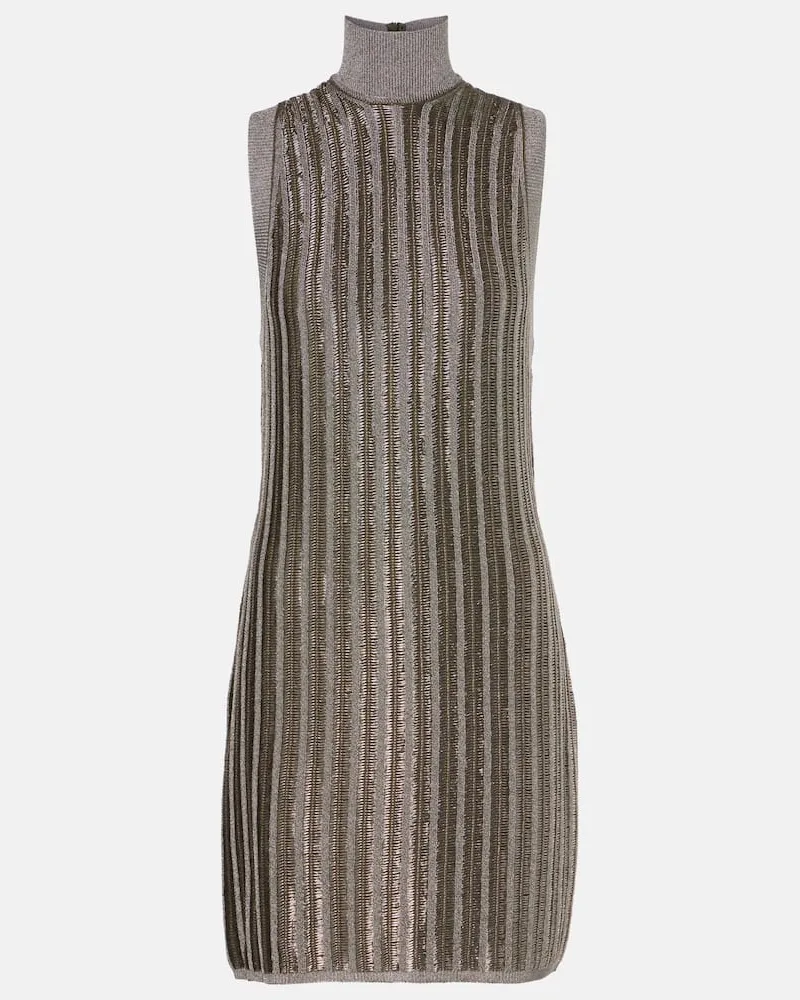 Tom Ford Minikleid aus einem Wollgemisch Grün