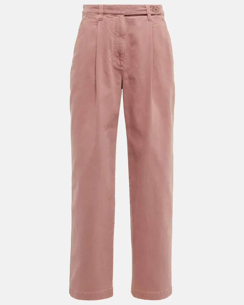 Brunello Cucinelli High-Rise Straight Jeans Rosa