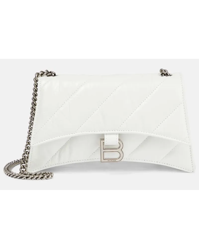 Balenciaga Portemonnaie mit Kettenriemen Crush Mini Weiss