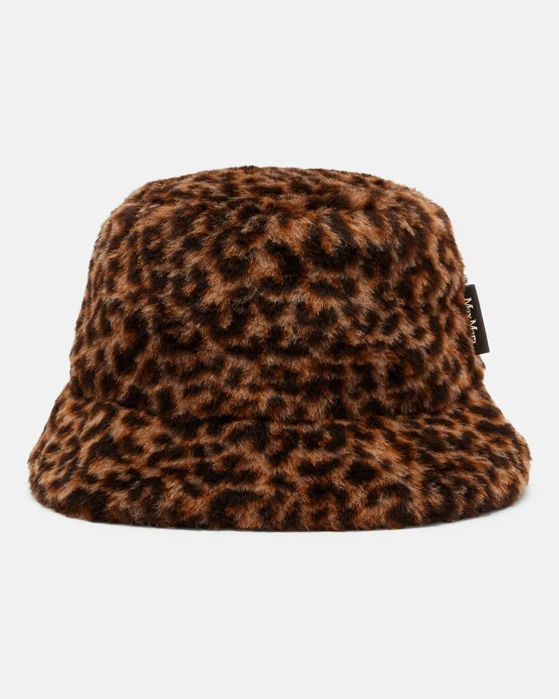 Max Mara Hut aus Alpakawolle, Wolle und Seide Braun