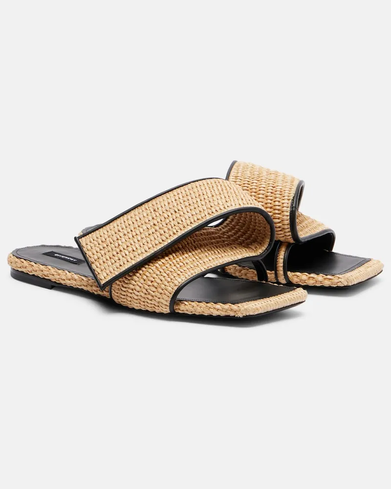 Givenchy Pantoletten Twisted Ribbon mit Leder Beige