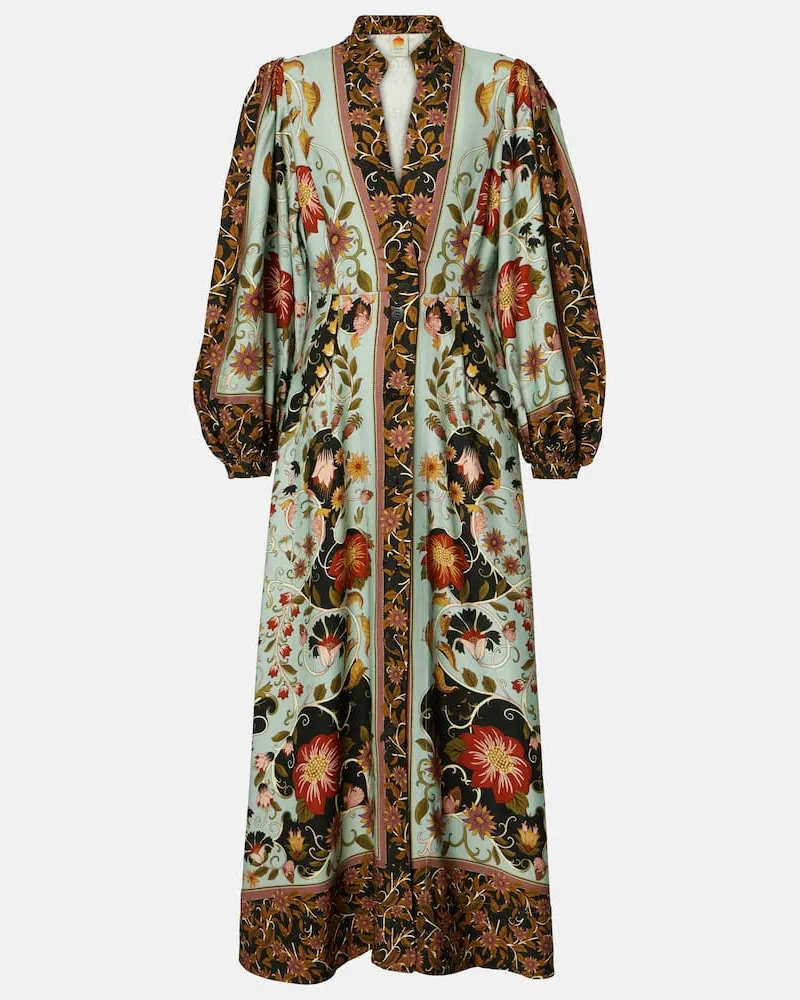 FARM Rio Bedrucktes Maxikleid Blue Flowing Beauty Multicolor