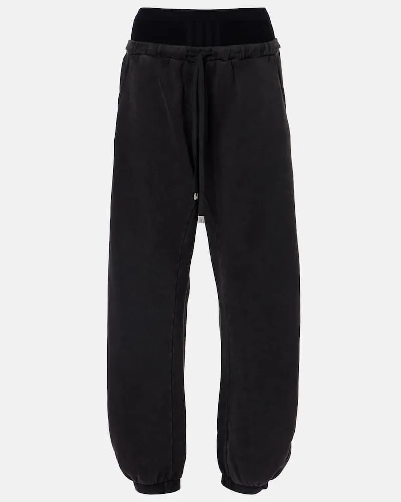 ATTICO Jogginghose aus Baumwoll-Jersey Schwarz