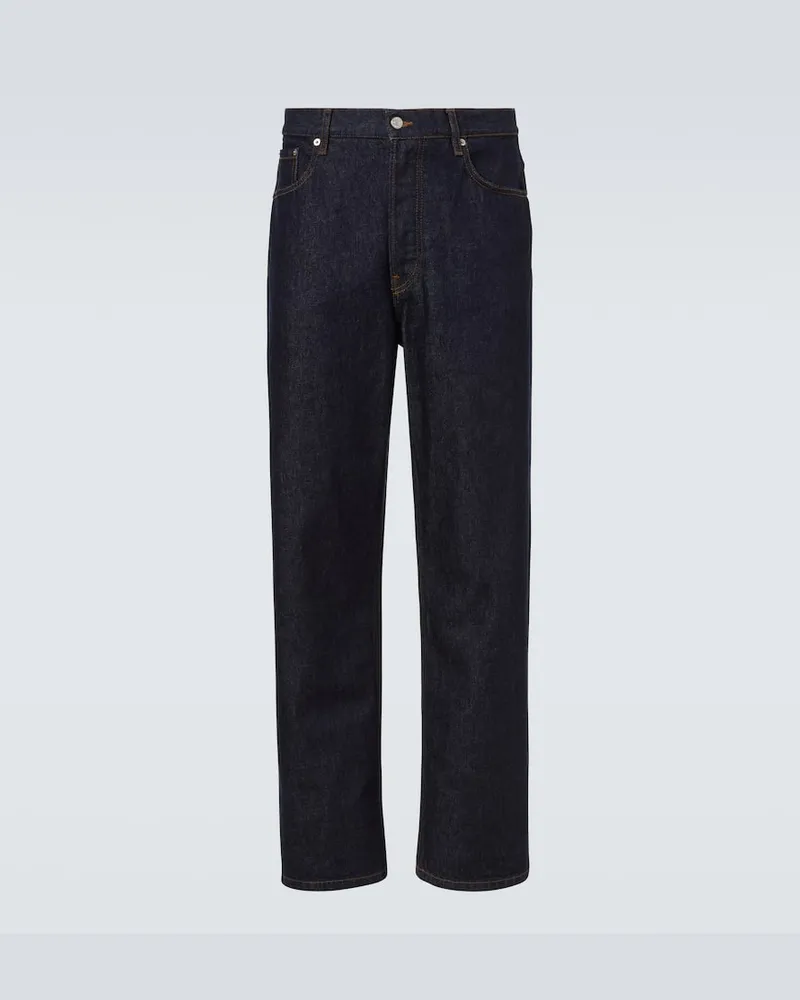 Dries van Noten Straight Jeans Pine Blau