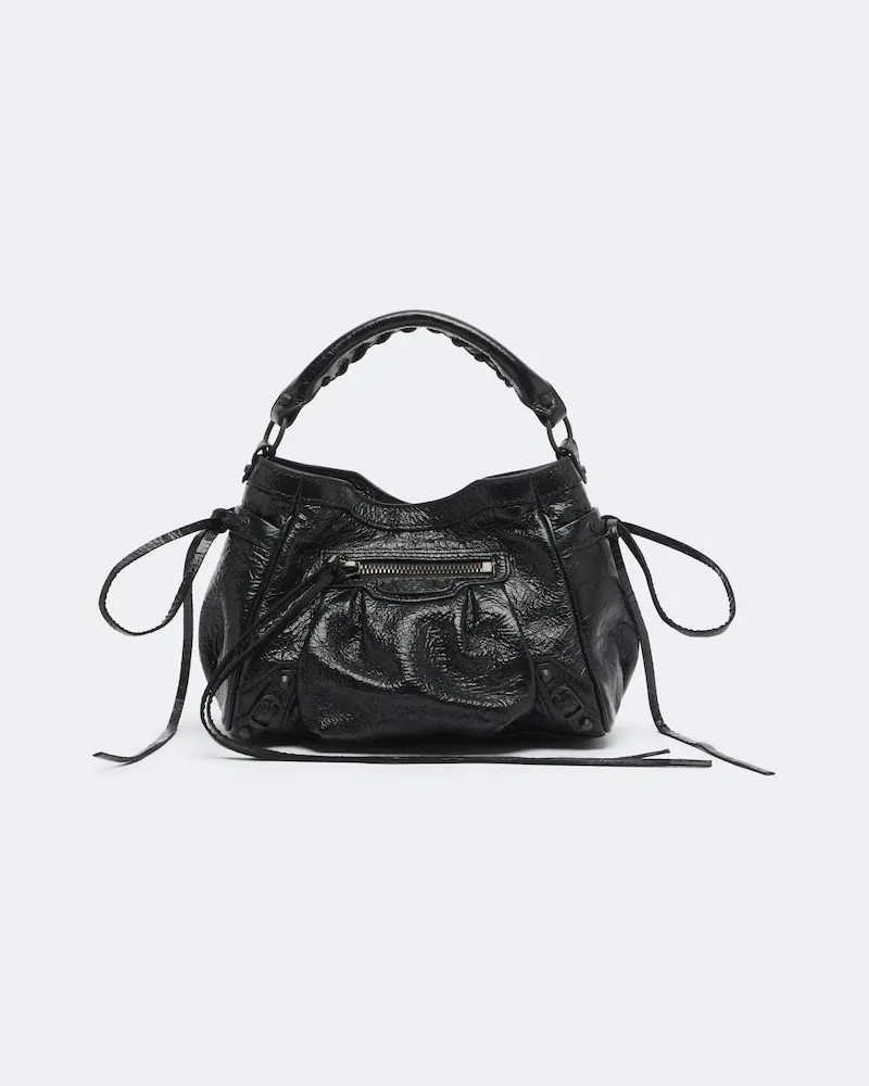 Balenciaga Henkeltasche Le City Nano aus Leder Schwarz