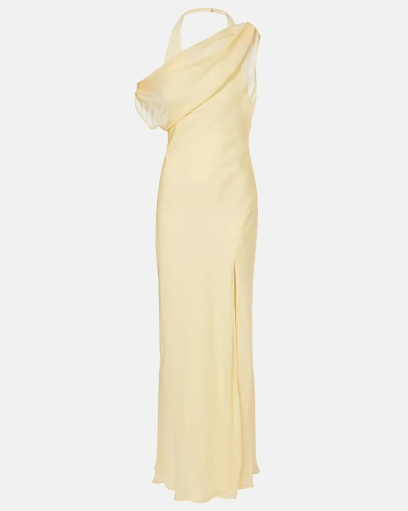 SIR Off-Shoulder-Maxikleid Strobe Gelb